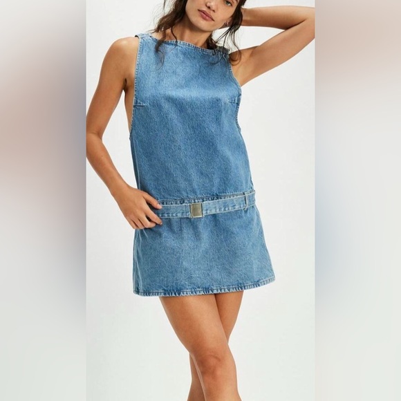 NWT SER.O.YA GEORGIA DENIM MINI DRESS SIZE SMALL❤️ - Picture 1 of 5